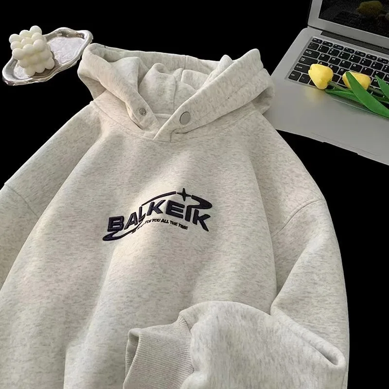 

Американский свитер с капюшоном, мужской осенний подростковый новый высококачественный пальто в стиле хип-хоп, повседневный универсальный модный топ