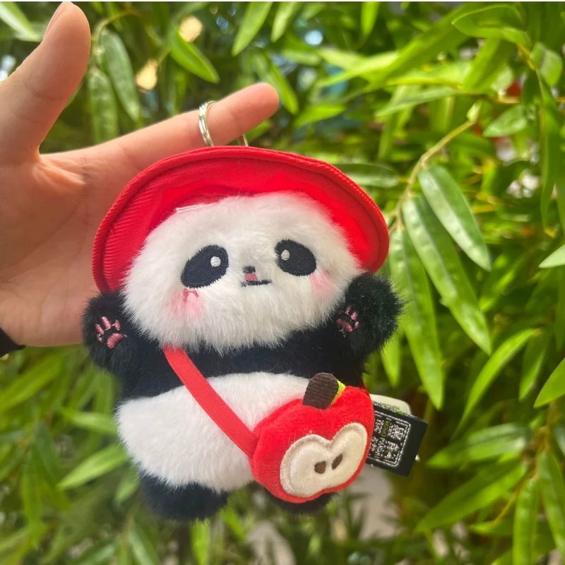 Cute Candy-Colored Panda Plush Toy Pendant Bag Plush Keychain Decoration Gift Stuffed Animal Plush Toy Fun Birthday Present