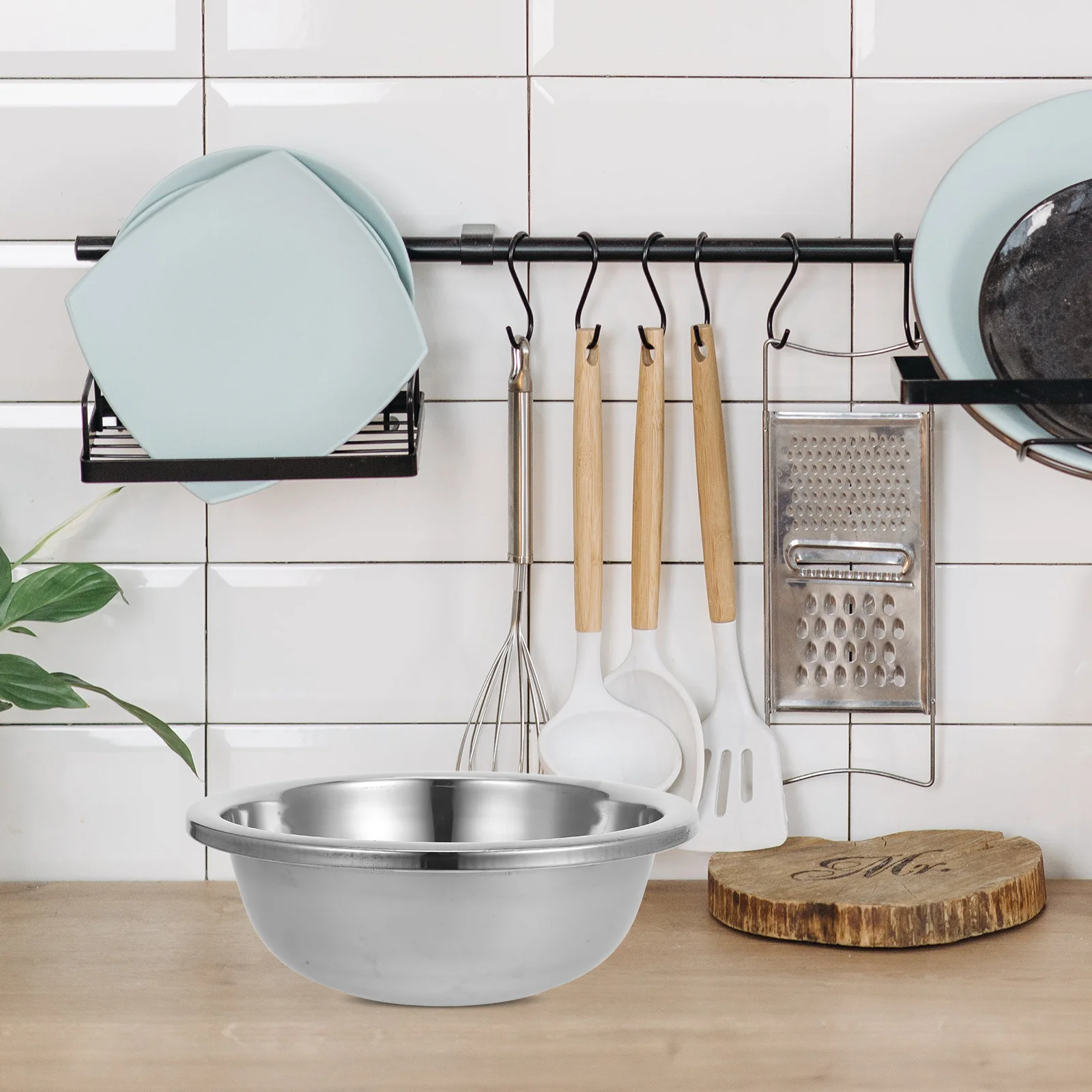 

30Cm Stainless Steel Mixing Basin Extra Large Kitchen Bowl for Cooking Baking Stirring Soup Noodle Egg Beat Multi Purpose Metal