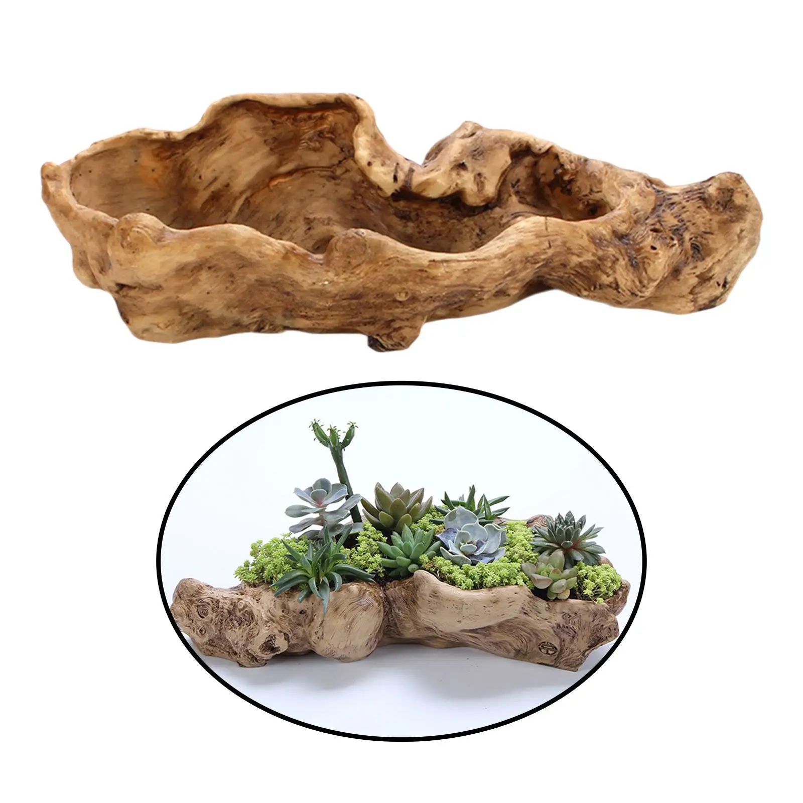 

Resin Planter Garden Plant Flower Pot Decorative Yard Microlandscape Flower Vintage Succulent Container Gardening Decor