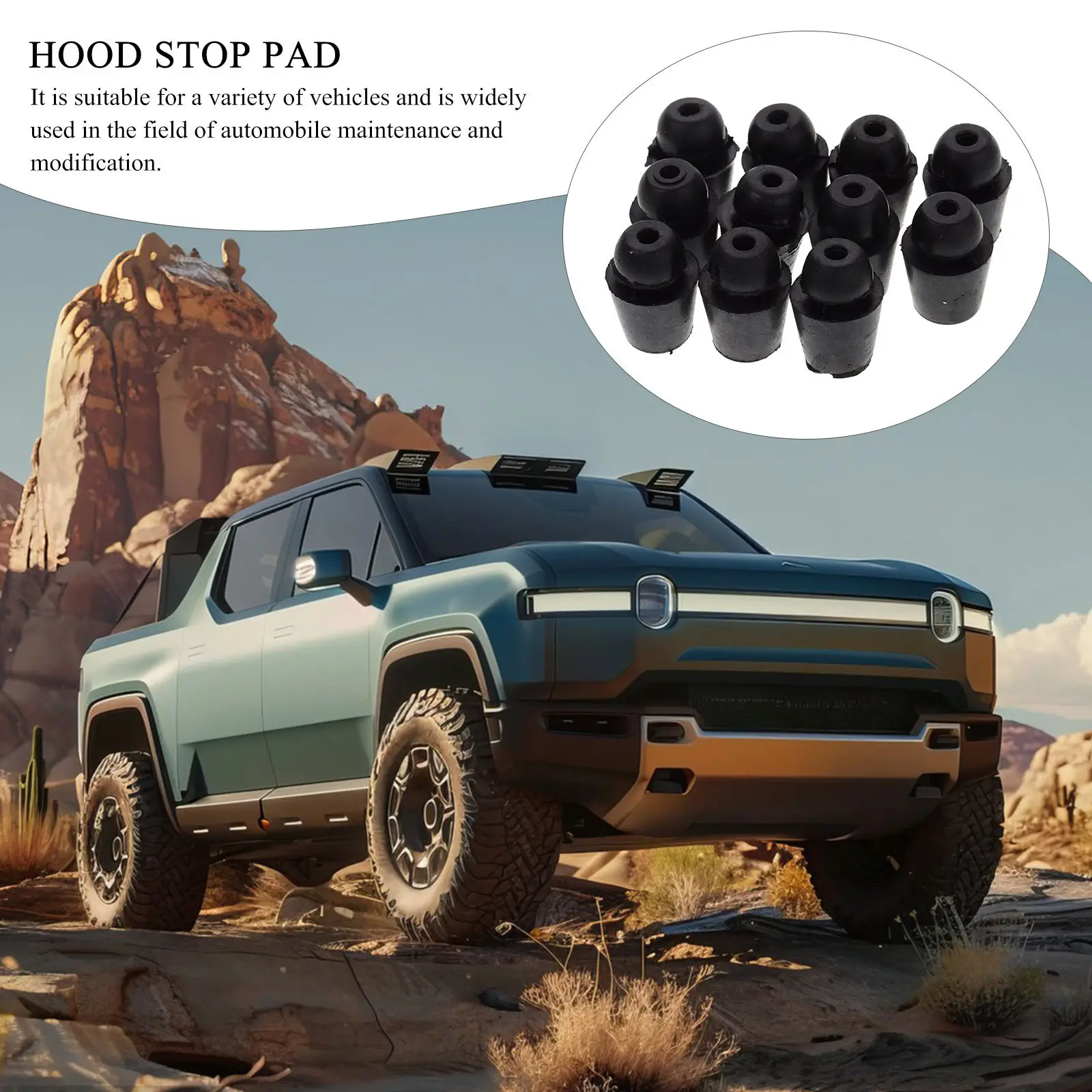 

10Pcs Hood Rubber Bumpers Car Door Shock Absorber Rubber Stoppers Vehicle Bumper Protector Pads Shockproof Cushion Blocks