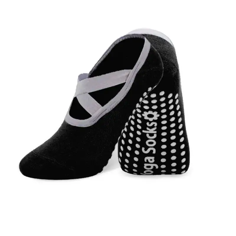 2025 Nuovi calzini da yoga con fasciatura in cotone EU35-42 da donna |   Impugnature antiscivolo in silicone per Pilates, Balletto e Danza Fitness