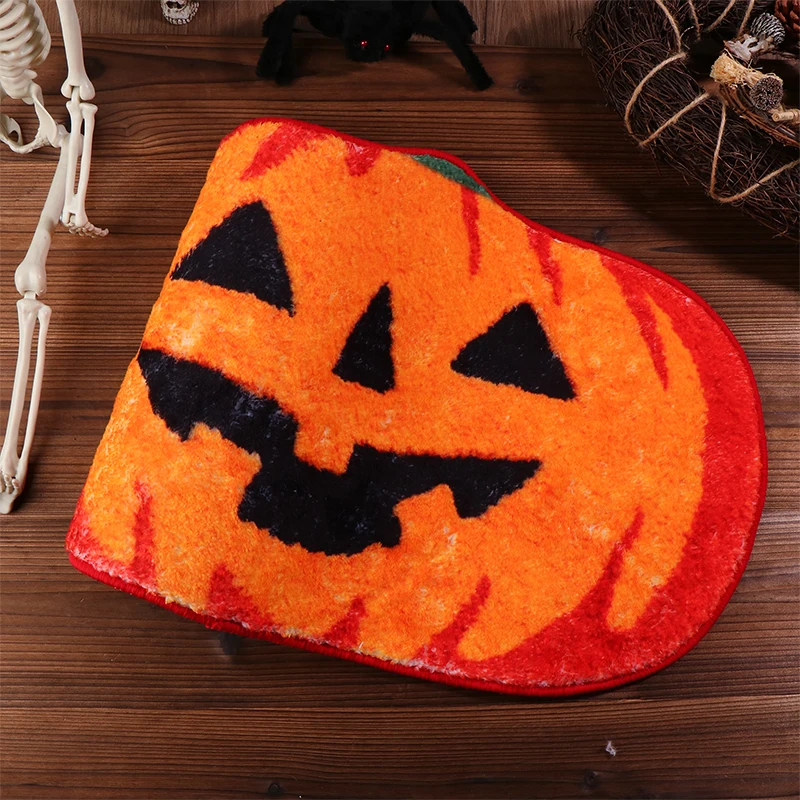 Halloween Pumpkins Floor Door Mats Kitchen Imitation Cashmere Carpets Hallway Rugs Bedroom Bathroom Non-Slip Entrance Doormat