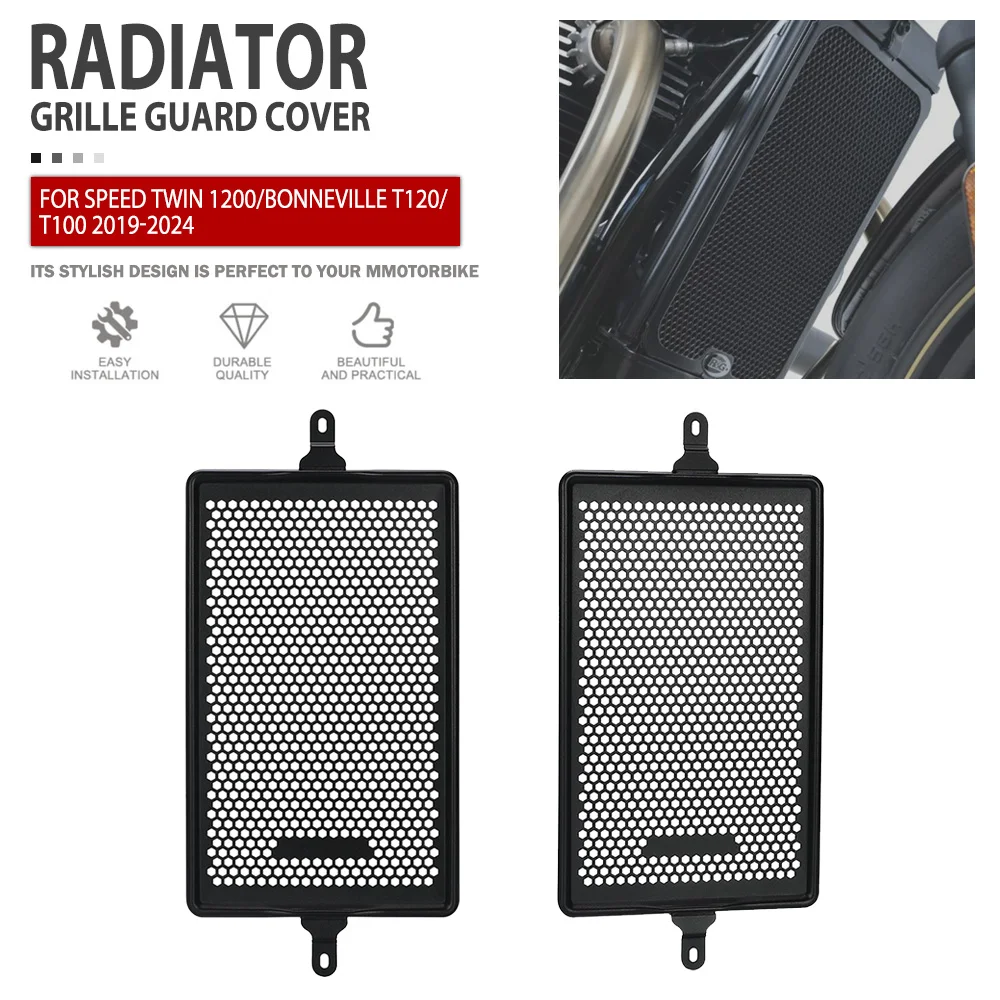 

Radiator Guard For Speed Twin 1200/Bonneville T120/T100 2019 2020 2021 2022 2023 2024 Motorcycle Radiator Grille Cover Protector