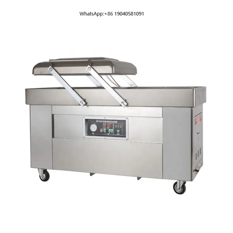 DZ(Q)-600/2SB Stand Type Vacuum Packaging Machine Double Chamber Packer with Four Sealing Bars and Customized