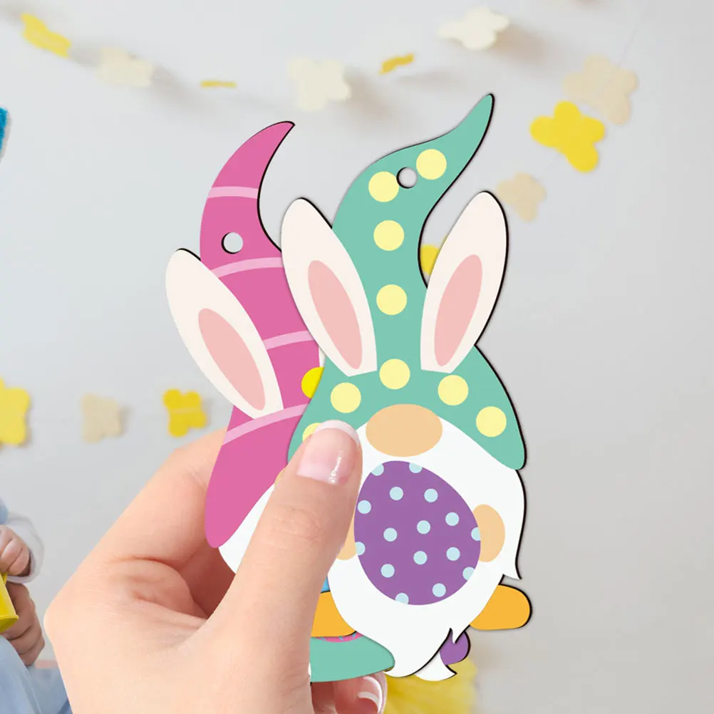 

24pcs Decorative Pendant Decorative Bunny Ornament Easter Hanging Cutout Ornaments Handcrafted Holiday Gift