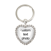 New Personalized Photo Pendants Custom Baby Photo Text Logo Heart Shape Keychain Mom Dad Grandparent Family Anniversary Gift ﻿