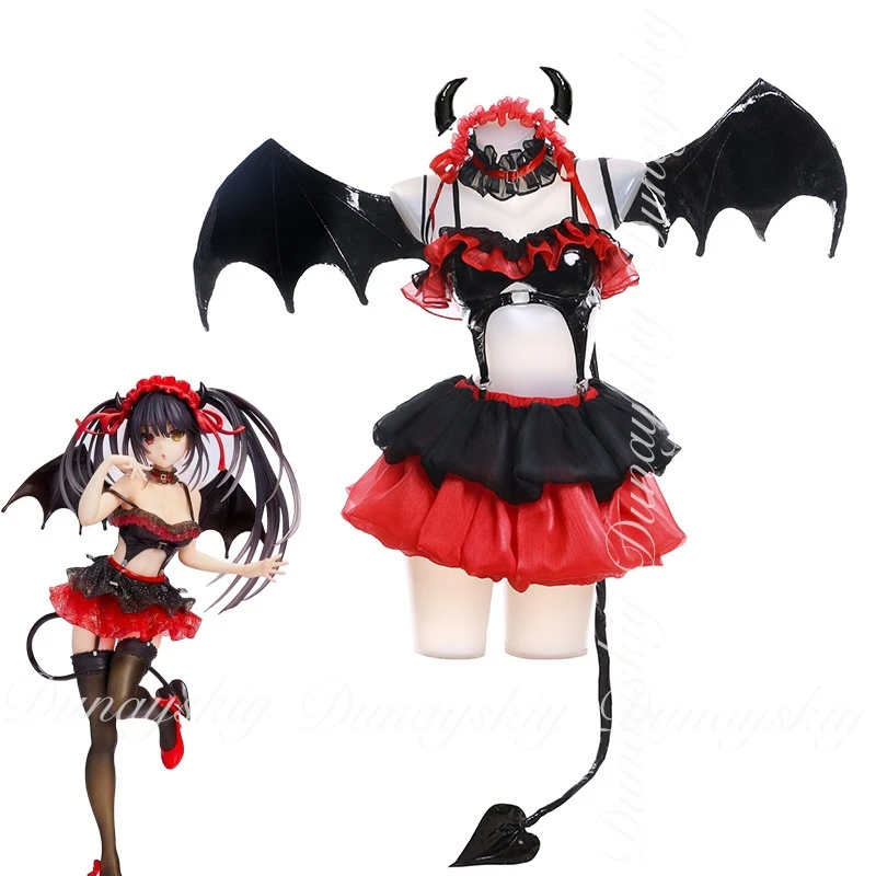DATE A LIVE Tokisaki Kurumi One Character With Little Devil Swimsuit Rabbit Girl Most Wicked Elf Cosplay Costume Anime Full Suit