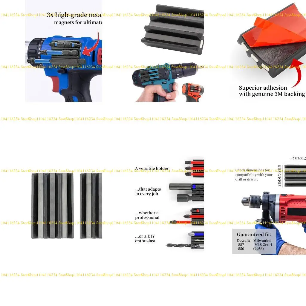 

P9FB 2pc Impacts Resistant Drill Bit Holders Secure Grip for Workshops