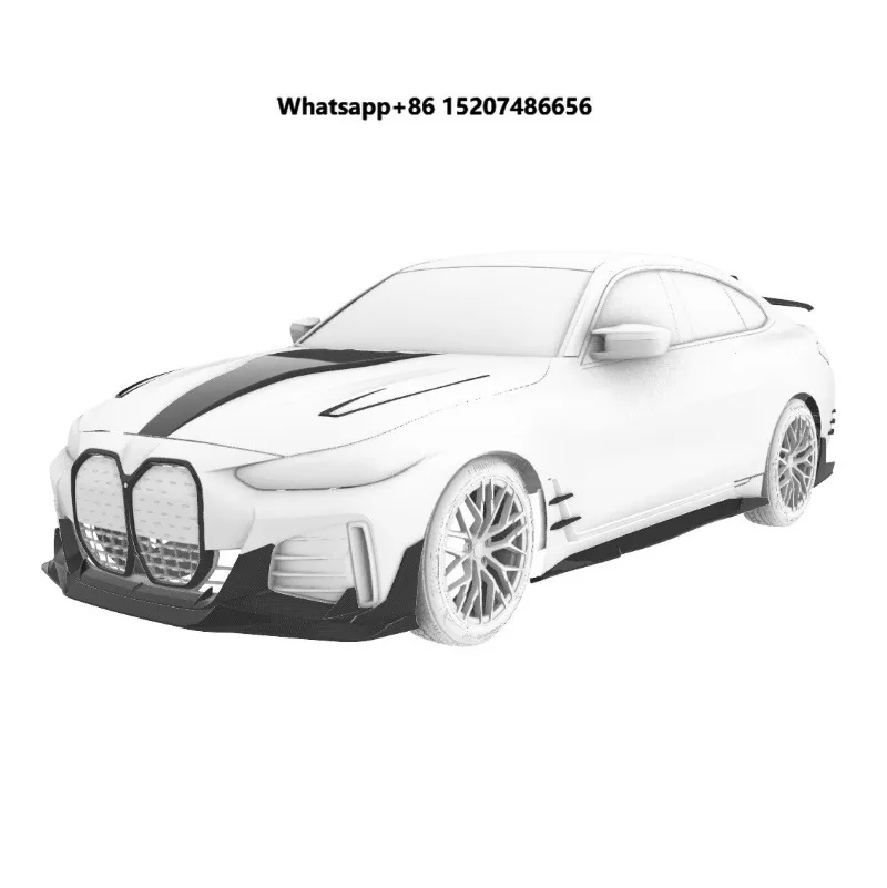 Large Wing Style Front Spoiler Rear Bumper Roof Wing Side Skirt Grilles Replace Parts Modificiations Wide Body Kits  for  I4