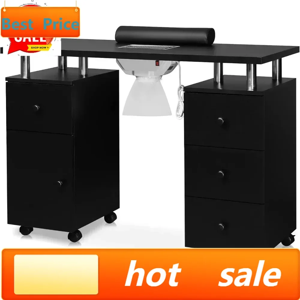 

Hot salesHot-sellingManicure Table Nail Desk for Tech, Table Station w/Electric Dust Collector, Makeup Beauty Salon Storage Acet