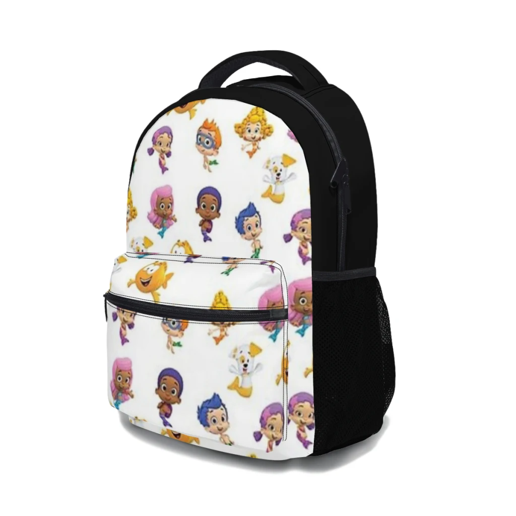 Alle Bubble Guppies zusammen Meerjungfrauen Kinder Rucksack Tasche große Kapazität trend ige Bücher tasche Multi-Taschen verstellbar 17 Zoll