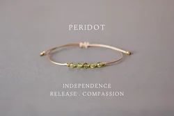 Peridot bracelet Mother's Day gift from son August birthstone