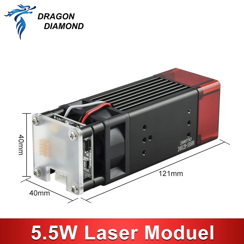 Yongli/Sunlite 5-5.5 واط لتقوم بها بنفسك وحدة النقش بالليزر رئيس 450nm مع كابل 3 دبوس لآلة الحفر بالليزر قطع قوية