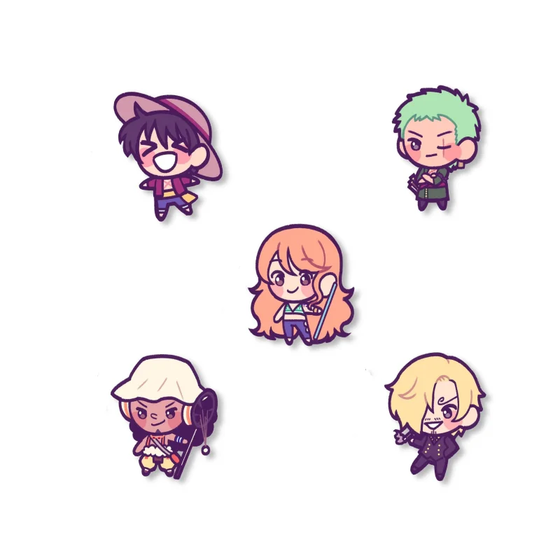 One Piece Q Version Acrylic Keychain Lobster Clasp  Nami Sanji Chopper Robin Ace Shanks Buggy Gift for One Piece Fans Collectors view 2