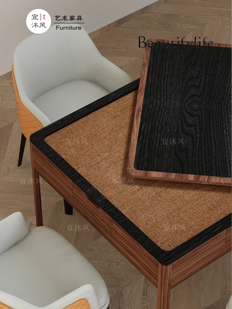 Nieuwe Chinese Stijl Massief Hout Mahjong Tafel Automatische Zen Vrije Tijd Schaaktafel Elektrische Mute Acht-Onsterfelijke Tafel