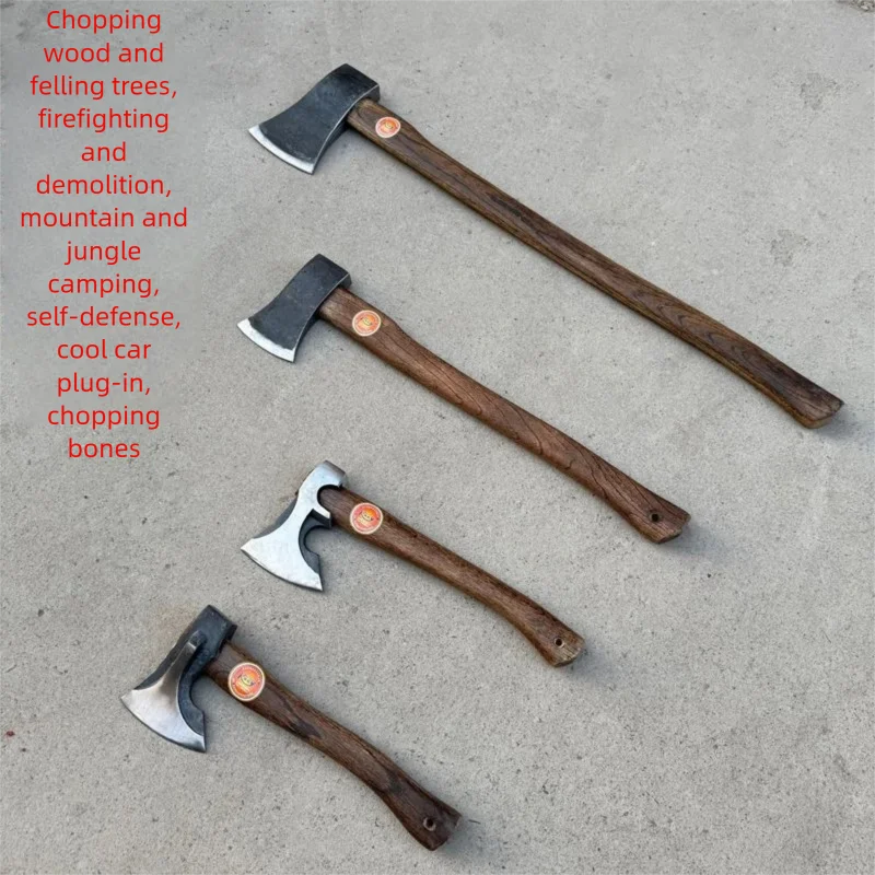 Exquisite Russian style mountain carving outdoor essential forging outdoor long handled chopping wood and bone axe 2