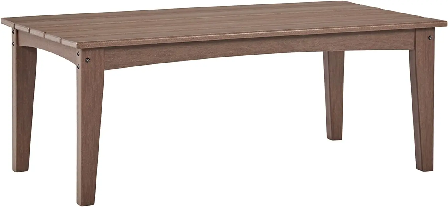 

Signature Design by Ashley Emmeline Outdoor HDPE Patio Coffee Table, Brown