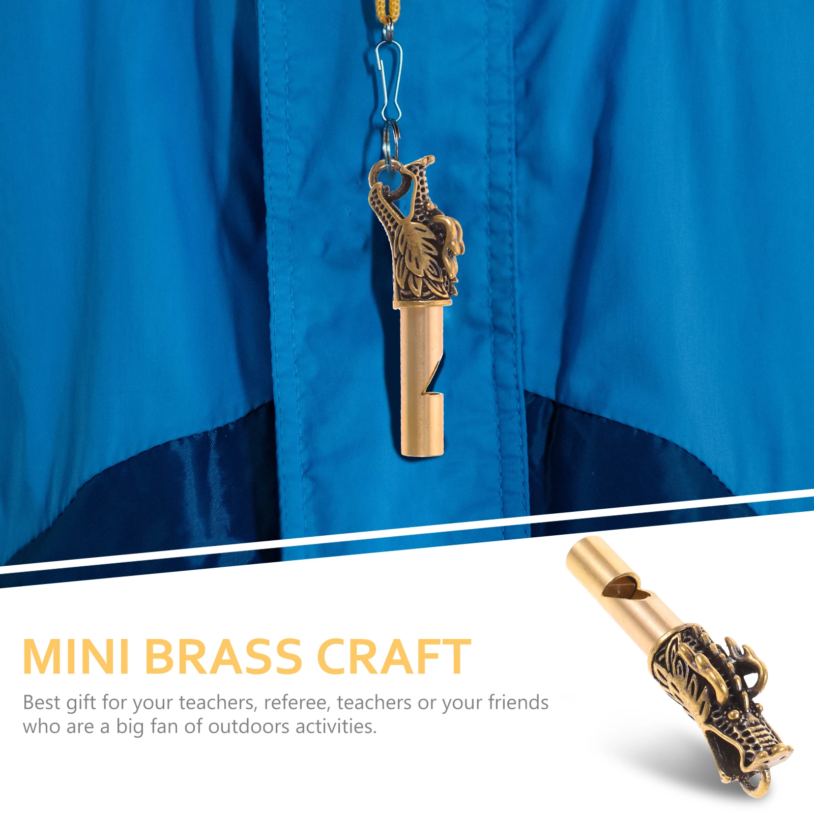 

Faucet Whistle Keychain Whistles for Emergency Camping Signal Brass Loud Outdoor Life-saving Hiking