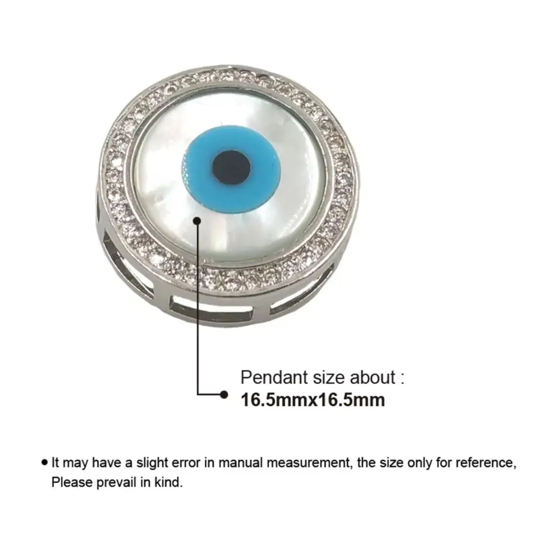 WT-MP204   Wholesale Fashion Gold Electroplated Round Charming Evil Eye Cubic Zircon Pendants Friends Gift Birthday PARTY