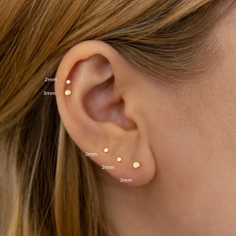 925 Sterling Silver Ear Needle Delicacy Multi-Style Stud Earrings For Women Temperament Versatile INS Mini Gold Earrings Jewelry