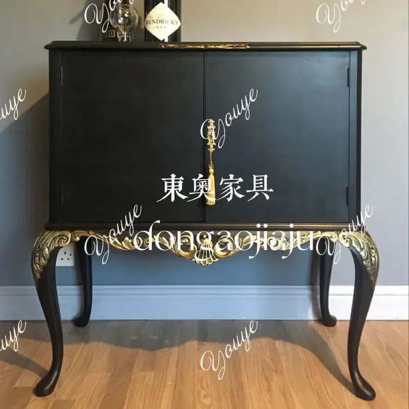 

J American Retro Solid Wood Porch Cabinet/French Home Partition/locker/European Home Shoe Cabinet/