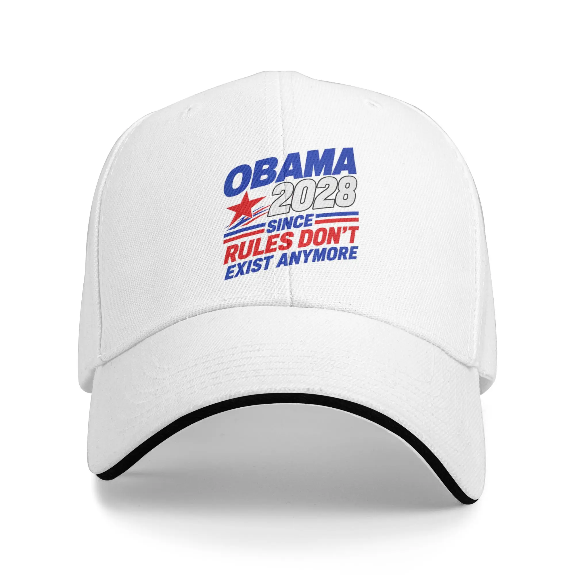 Obama 2028 Since Rules Don't Exist Anymore Baseball Cap  y2k Cute Hip Hop Hats Summer Men Women Tennis Skate Snapback Cap