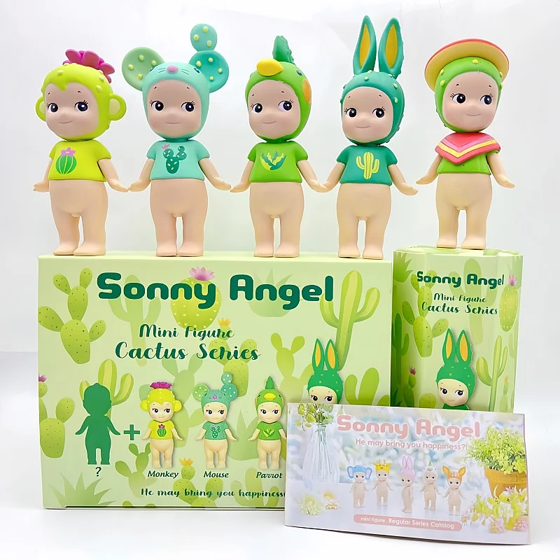 Sonny Angel Mini Figuhe Cactus Series Mysterious Surprise Blind Box Tide Play Toy Doll Lucky Mascot Hand-Made Christmas Gifts