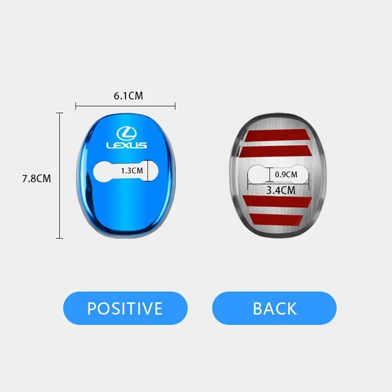 

Car Sticker For Lexus Fsport IS300h NX300h RX400h ES350 GS300 UX GX470 4pcs 3D Car Protect Door Lock Buckle Cover Stickers Acces