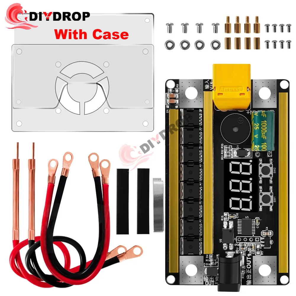 99 Gears Spot Welder Kit 8V-24V Digital Power Adjustable Spot Welding Pen Control Board Nickel Sheet For 18650 Lithium Battery