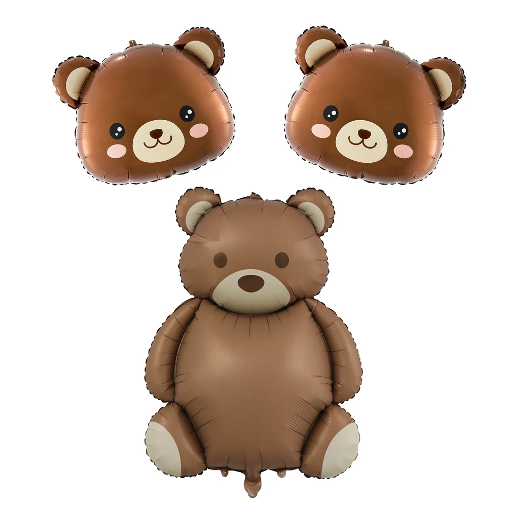 5pcs Coffee Brown Teddy Bear Balloon kids girls Teddy Bear Birthday Party Decoration Balloon Baby Shower wedding decor Balloon