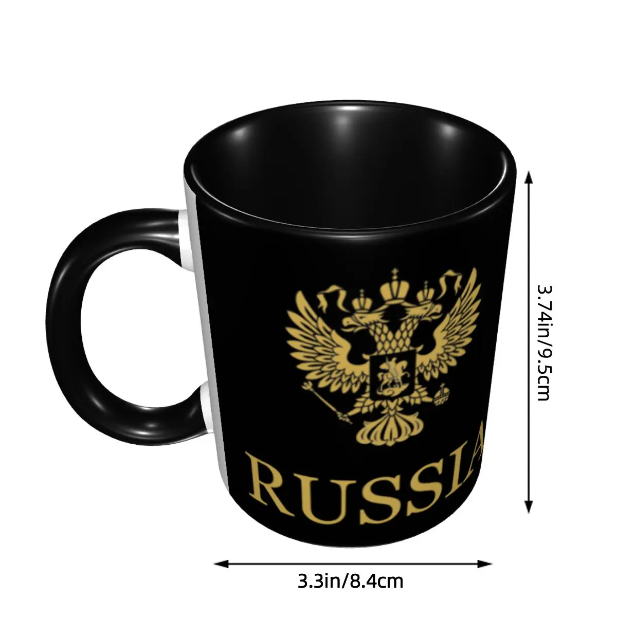 Personalized Russia Coat Of Arms Eagle Mug DIY Ceramic Tea Milk Coffee Cup
