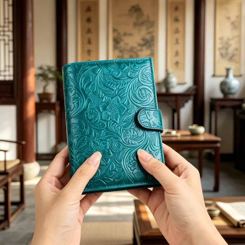 Stylish Travel Passport Bag Multi-Card Card Holder Portable Multi-Function Genuine Leather Men's Wallet