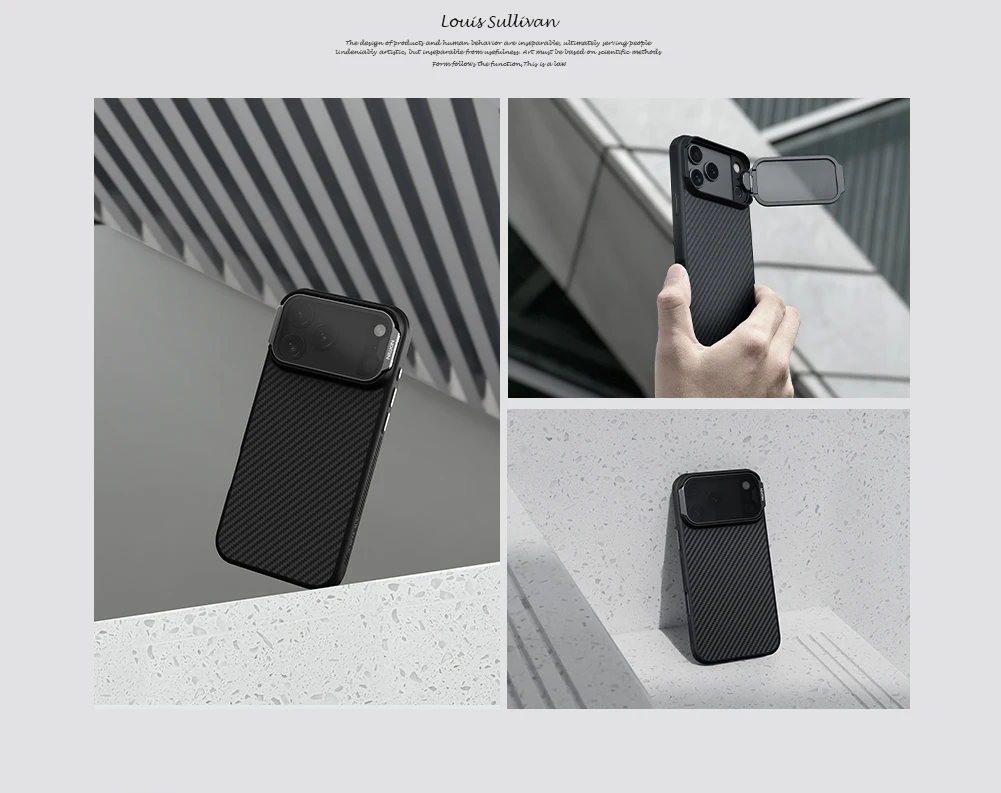 For iPhone 17 Pro Max / 17 Pro case CarboProp Fiber Magnetic Adapt Translucent Black Camera Cover Lens Back Cover Protection