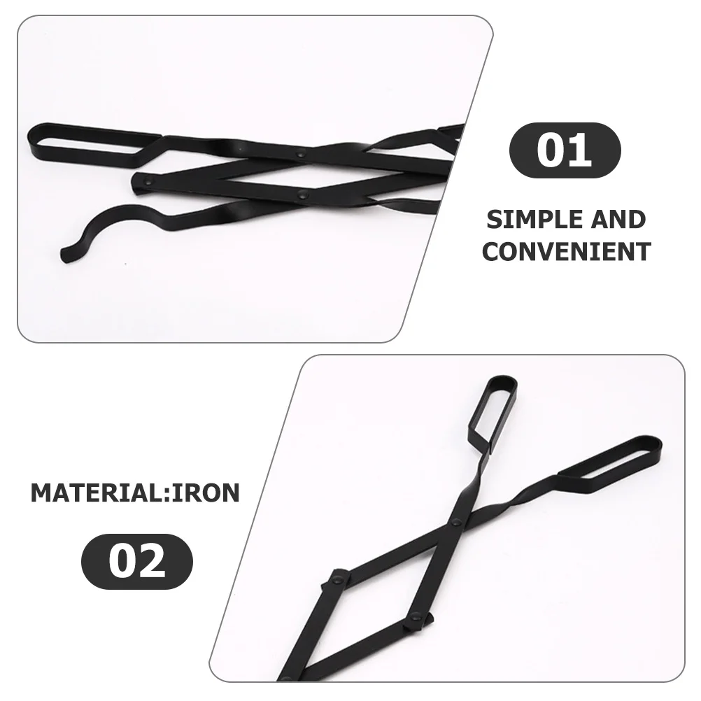 

Portable Fireplace Tong for Wood Logs Heavy Duty Firewood Grabber Tool for Camping Cooking Grilling Outdoor Indoor