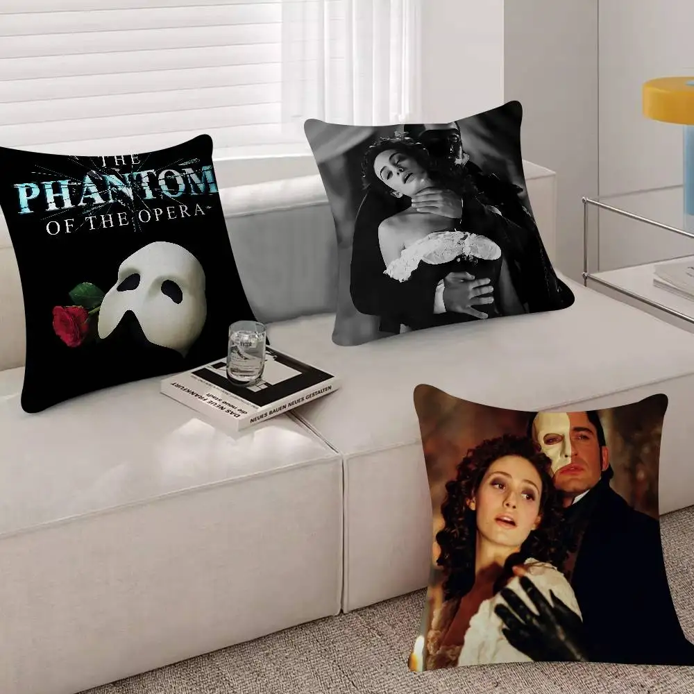 The P-Phantom Of The O-Opera Pillow Case Plush Fabric Soft Double Sided Print Sofa Cushion Cover Throw Pillow Covers