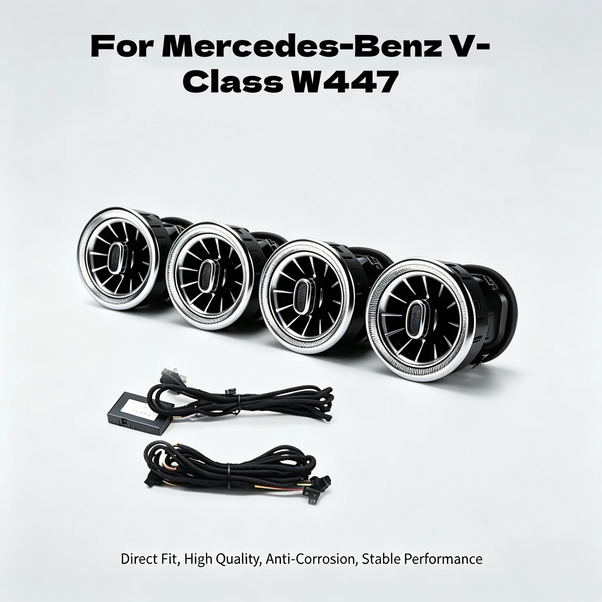 Air Vent Ambient Light Kit, 64-kleuren RGB LED-verlichting, decoratieve & interieur upgrade voor Mercedes-Benz V-Klasse W447