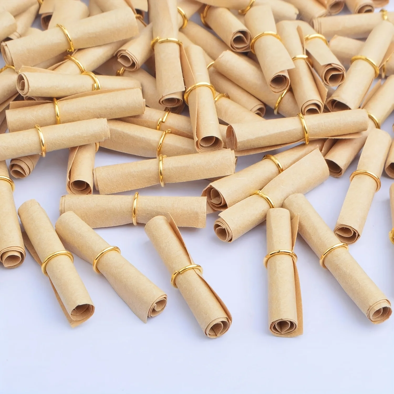 مخطوطات ورقية عتيقة - أوراق رسائل صغيرة محظوظة قابلة للكتابة، لفات ورق حرفية مصنوعة يدويًا، لحفلات الزفاف، وأعياد الميلاد، والحفلات