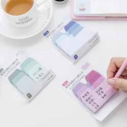 60sheets Watercolor Gradient Korean Kawaii Sticky Note MemoPad Index Sticker Stationery School Journaling Supplies Post It japa