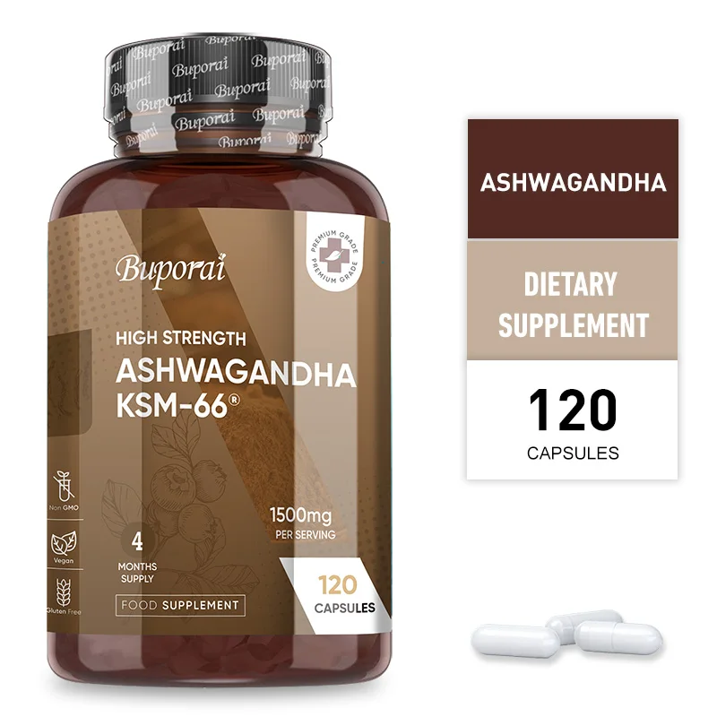 

Ashwagandha KSM-66 - Supports Stress Relief, Mood Improvement, Athletic Performance, Maximizes Absorption, and Boosts Energy