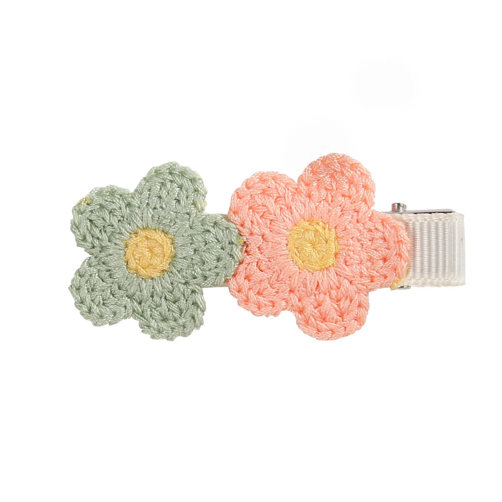 Korean Version Children Sunflower Hairpin Baby Girls Handmade Flowers Hair Clips Kids Cute Cloth Art Bangs Hair Accessories