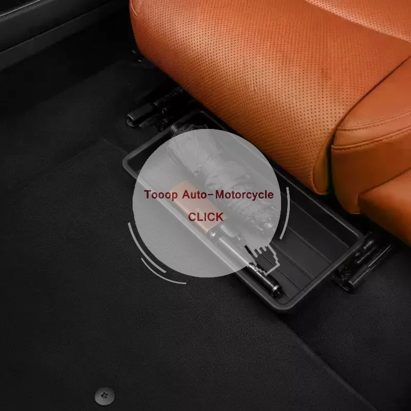 Car Under Seat Storage Tray Scratch Resistant Non Slip Custom Fit Holder for Cables Chargers Earbuds Storage