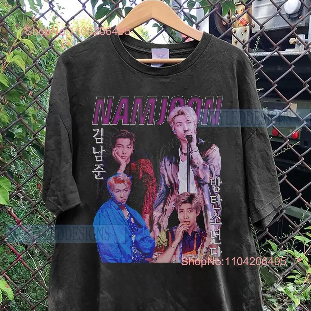 Namjoon Retro T Shirt Rapmonster Vintage long or short sleeves