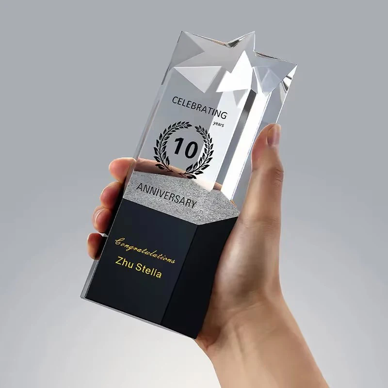 Custom Pentagram Crystal Trophy Annual Meeting Souvenir Free Custom Engraving Glass Awards Cup Gift Glass Champion Sales Award - Image 5