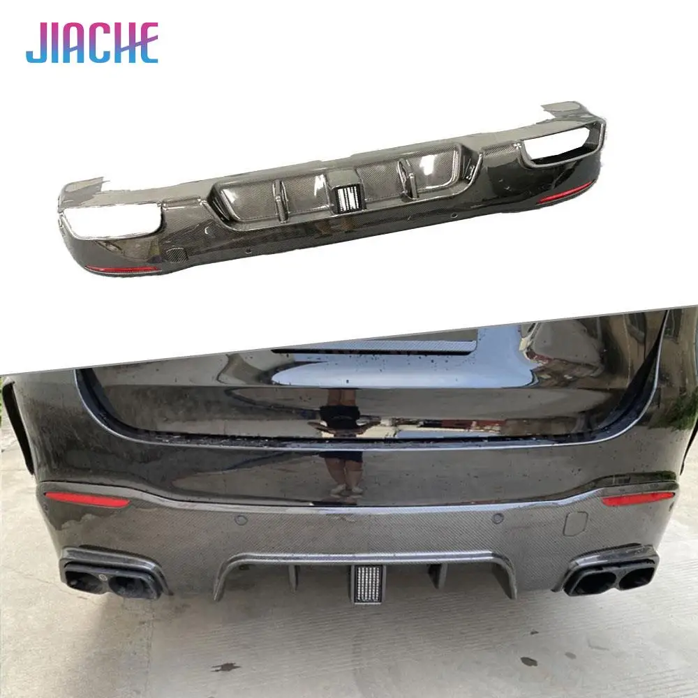 

Dry Carbon Fiber Rear Lip Diffuser Spoiler for Mercedes Benz GLE Class W167 GLE53 AMG SUV 2020 UP Rear Bumper Spoiler Diffuser