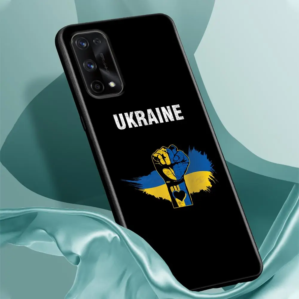 Silicone Case For Realme GT 5G Master Neo2 GT2 7i 8i 9i 5 6 7 8 9 Pro Coque Soft Fundas Cover Ukraine Ukrainian Flag