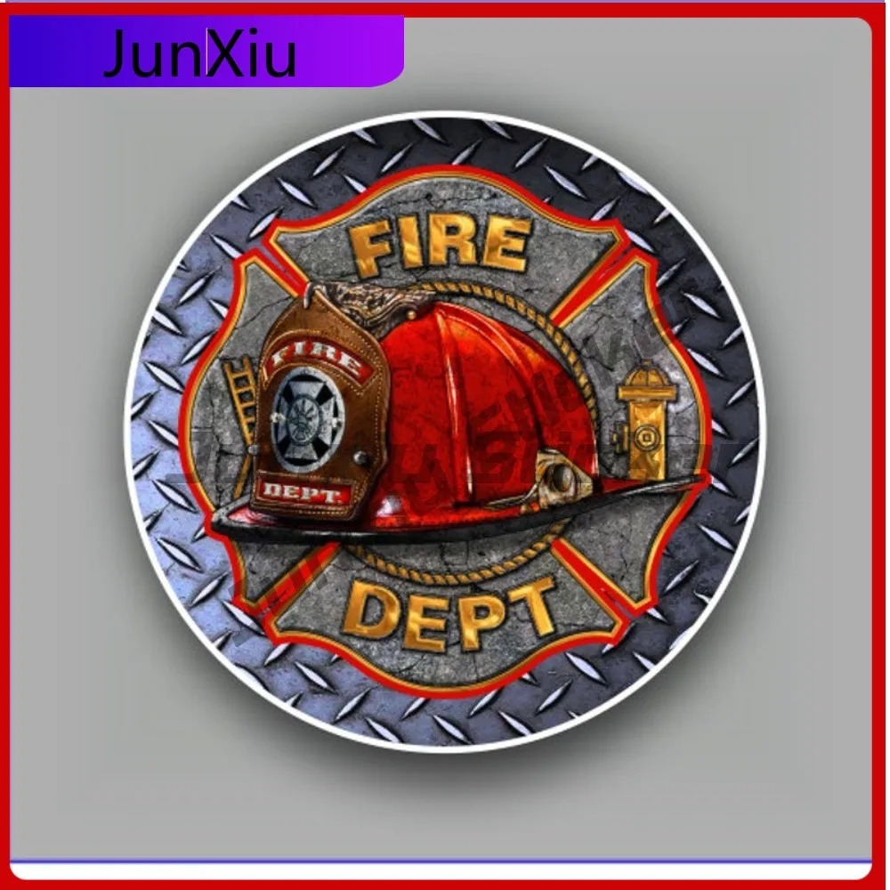 

Fire Dept Maltese Cross Helmet Sticker Waterproof Scratch-proof Decal Suv Laptop Rv Camper Windows Windshield Luggage Kayak Pvc
