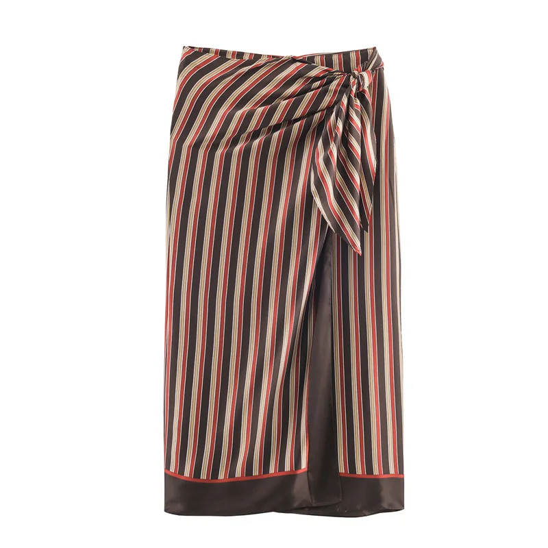 2026 outono novas roupas femininas moda casual versátil elegante temperamento férias estilo paisley saia embrulhada