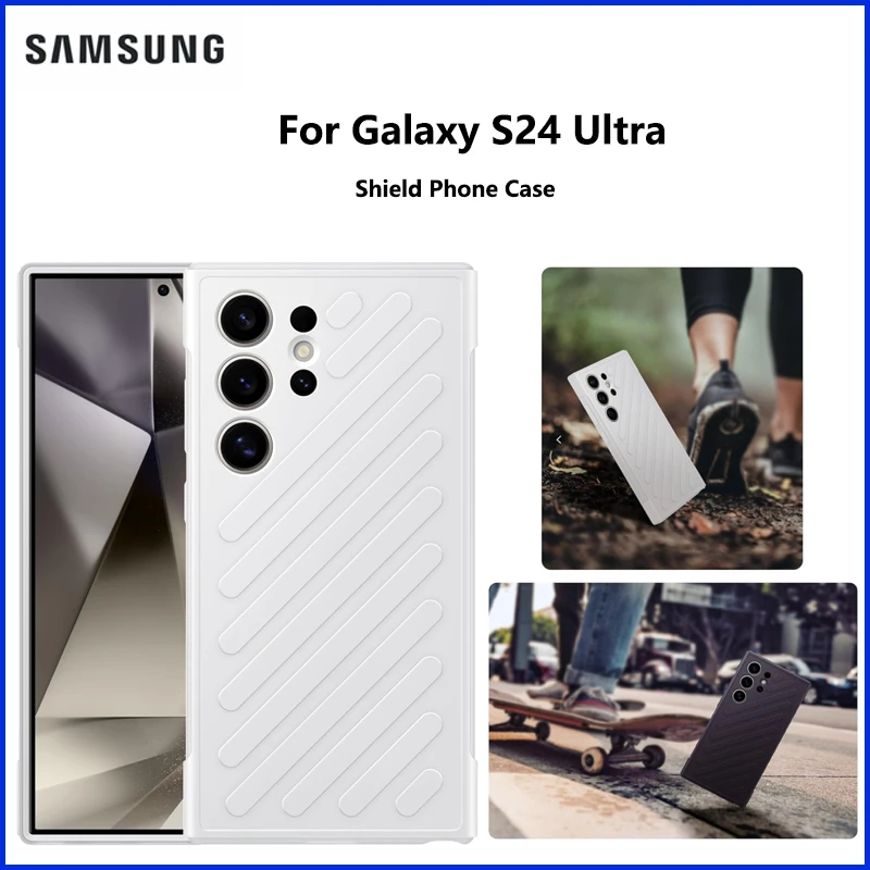 Original Samsung Galaxy S24 Ultra Shield Phone Case Protective Cover with Rugged Durable Design Bump GP-FPS928