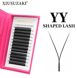 XIUSUZAKI YY Shape Lashes Extensions Double Tips YY Eyelashes Extension Soft Premade Volume Fan False Lashes Extensions Supplier